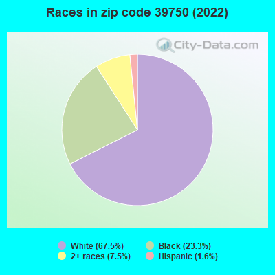Races in zip code 39750 (2022)