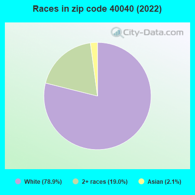 Races in zip code 40040 (2022)