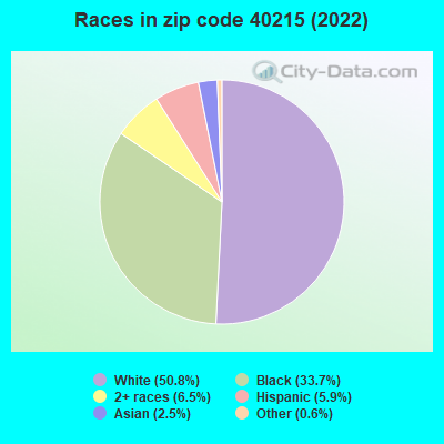 Races in zip code 40215 (2022)