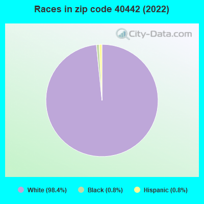 Races in zip code 40442 (2022)