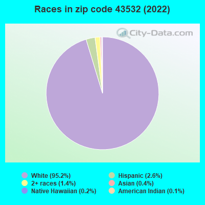 Races in zip code 43532 (2022)