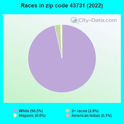 Races in zip code 43731 (2022)