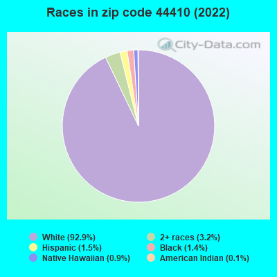 Races in zip code 44410 (2022)
