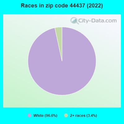 Races in zip code 44437 (2022)