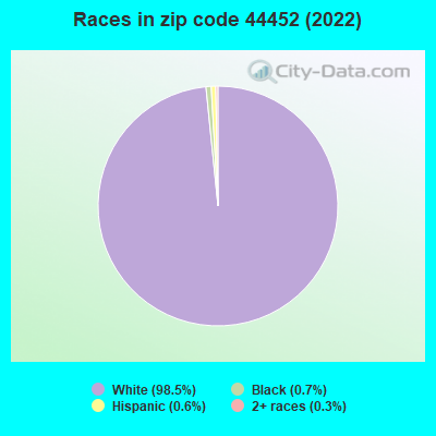 Races in zip code 44452 (2022)