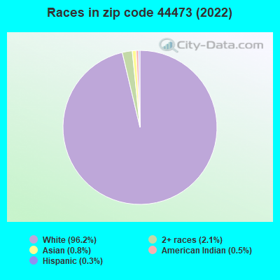 Races in zip code 44473 (2022)