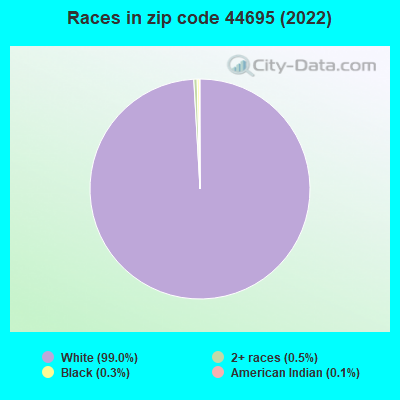 Races in zip code 44695 (2022)