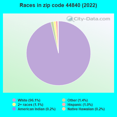 Races in zip code 44840 (2022)