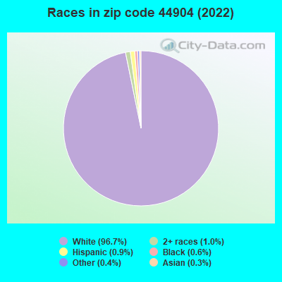 Races in zip code 44904 (2022)