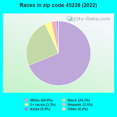 Races in zip code 45238 (2022)