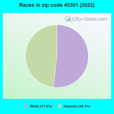 Races in zip code 45301 (2022)
