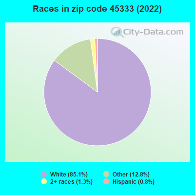 Races in zip code 45333 (2022)