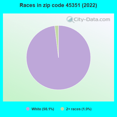 Races in zip code 45351 (2022)
