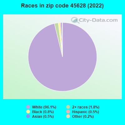 Races in zip code 45628 (2022)