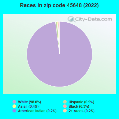 Races in zip code 45648 (2022)