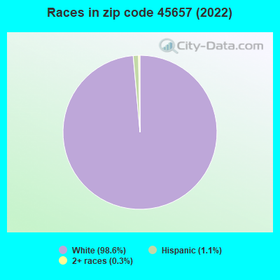 Races in zip code 45657 (2022)