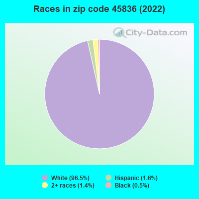 Races in zip code 45836 (2022)