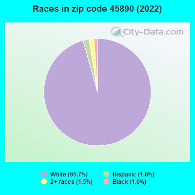 Races in zip code 45890 (2022)