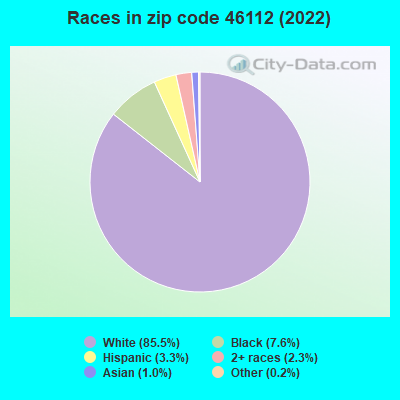 Races in zip code 46112 (2022)