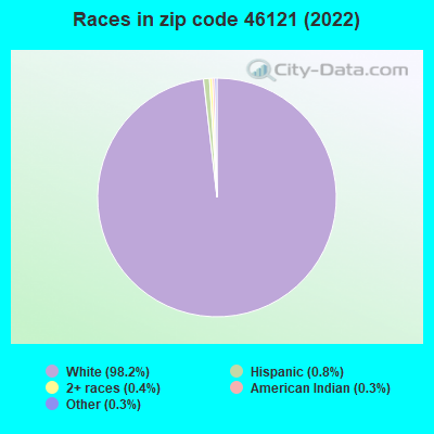 Races in zip code 46121 (2022)