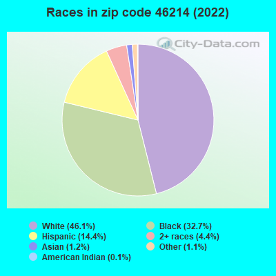 Races in zip code 46214 (2022)