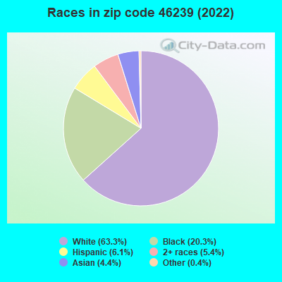 Races in zip code 46239 (2022)