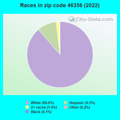 Races in zip code 46356 (2022)