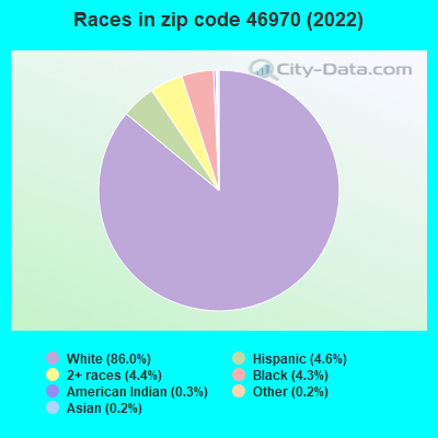 Races in zip code 46970 (2022)