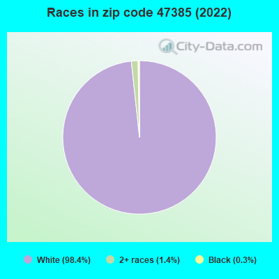 Races in zip code 47385 (2022)