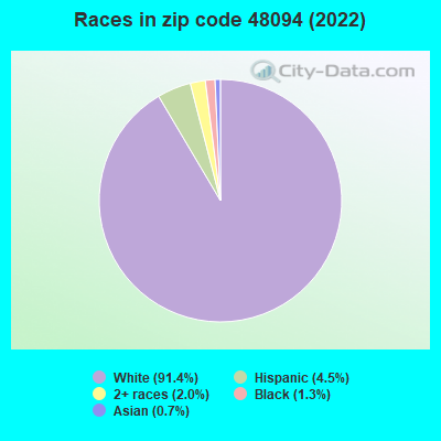 Races in zip code 48094 (2022)