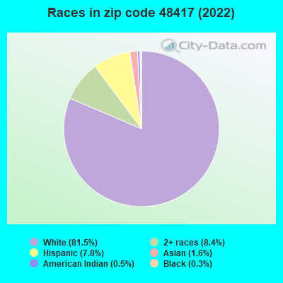 Races in zip code 48417 (2022)