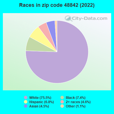Races in zip code 48842 (2022)