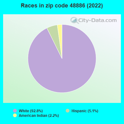 Races in zip code 48886 (2022)