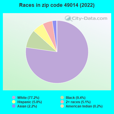 Races in zip code 49014 (2022)