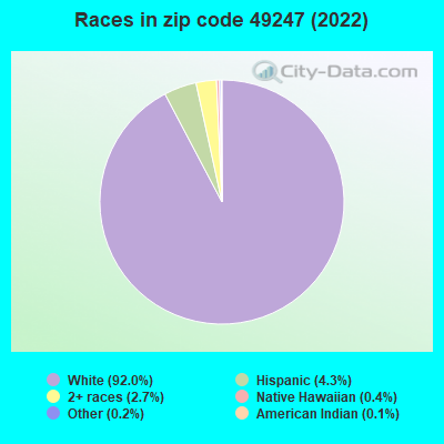 Races in zip code 49247 (2022)