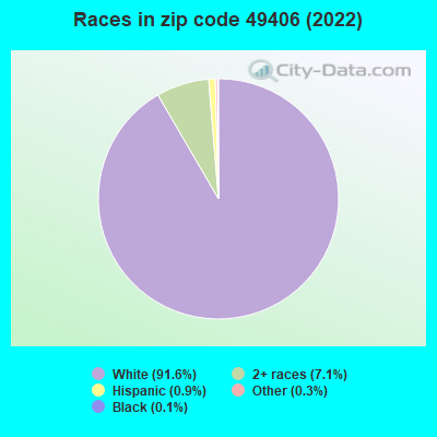 Races in zip code 49406 (2022)
