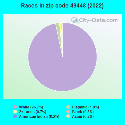 Races in zip code 49448 (2022)
