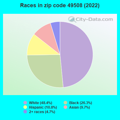 Races in zip code 49508 (2022)