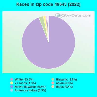 Races in zip code 49643 (2022)