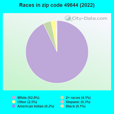 Races in zip code 49644 (2022)