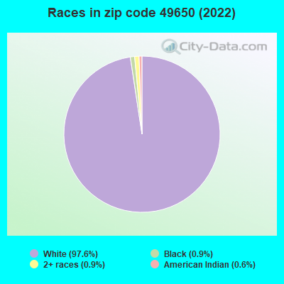 Races in zip code 49650 (2022)