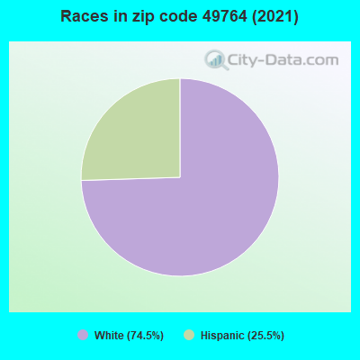 Races in zip code 49764 (2021)