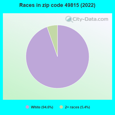 Races in zip code 49815 (2022)