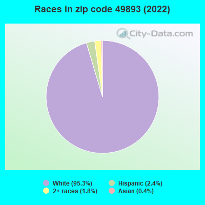 Races in zip code 49893 (2022)