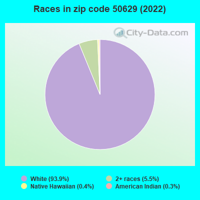 Races in zip code 50629 (2022)