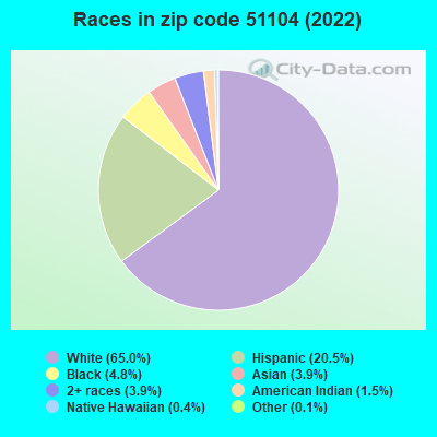Races in zip code 51104 (2022)