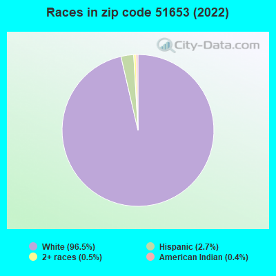 Races in zip code 51653 (2022)