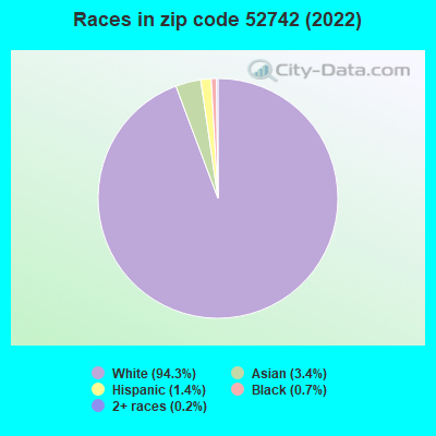 Races in zip code 52742 (2022)