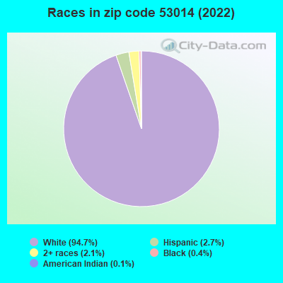 Races in zip code 53014 (2022)