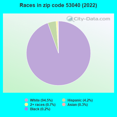 Races in zip code 53040 (2022)